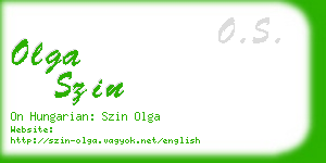 olga szin business card